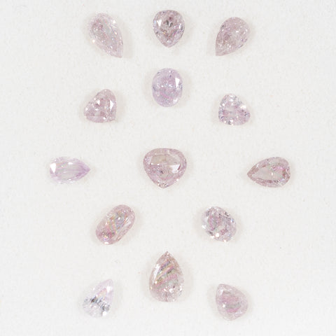 1.02ct 14-Piece Loose Pink Diamond Arrangement